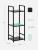 Стеллаж Leset Стилвуд 13 узкий 3 полки черный 