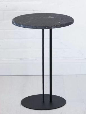 Стол приставной МеталлАрт М015 черный мрамор черный 