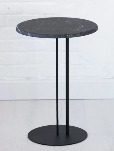 Стол приставной МеталлАрт М015 черный мрамор черный 