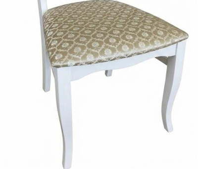 Стул МДК-265 Роми Эмаль белая Яра капучино 