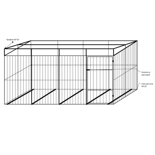 Каркас для вольера № 19 2х2