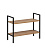 Стеллаж Leset Стилвуд 22 широкий 2 полки черный дуб крафт золотой