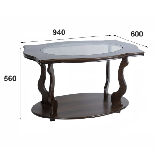 Стол журнальный Берже 3С темно-коричневый 