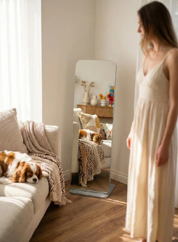 Зеркало напольное Стелла 4 графит темный 