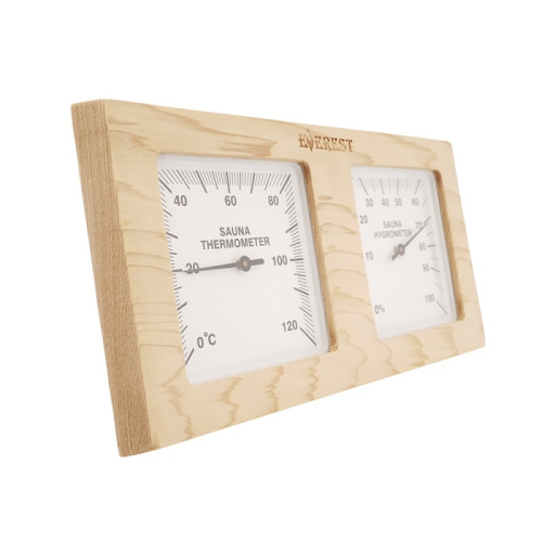 Термогигрометр EVEREST горизонталь кедр (TG-04 white)