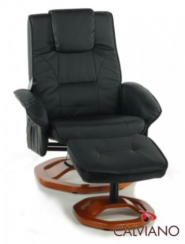 Массажное кресло CALVIANO 91 с пуфом (черное) 