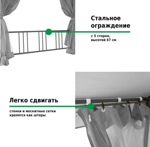Тент садовый Green Glade 1081-2 2х2х2м полиэстер