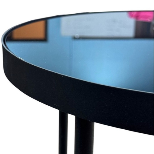 Стол журнальный МеталлАрт М011 малый стемалит черный 