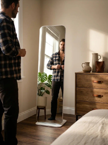 Зеркало напольное Стелла 4 белый 