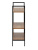 Стеллаж Leset Стилвуд 23 широкий 3 полки черный орех лион светлый 