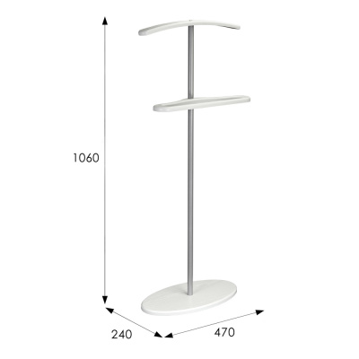 Вешалка костюмная Дэви 3 белый 