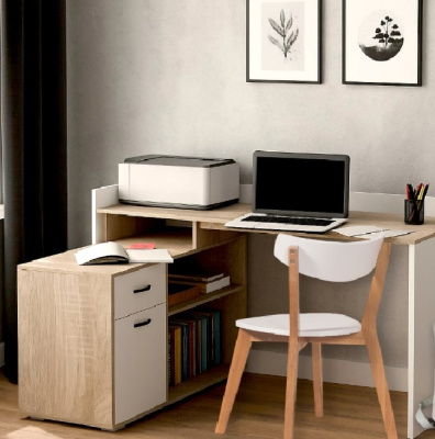 Стол ИМИДЖ-2 белый дуб сонома 