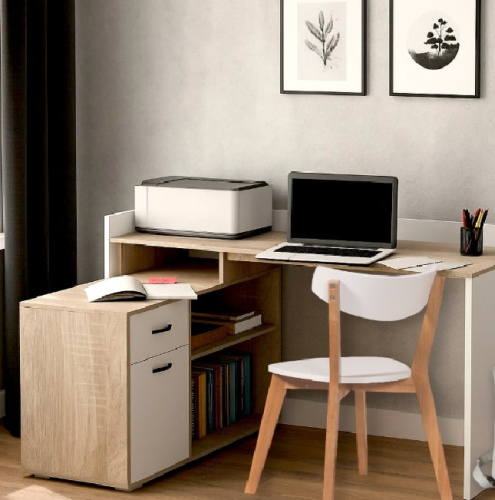 Стол ИМИДЖ-2 белый дуб сонома 