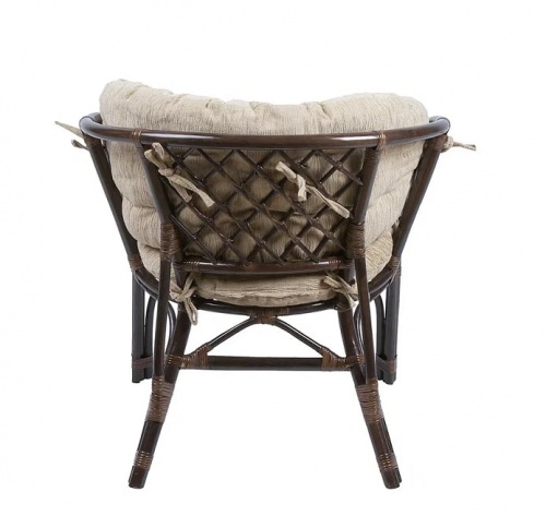 IND Комплект Багама дуэт темно-коричневый подушка бежевая овальный стол 