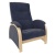 Кресло глайдер Balance-2 Denim blue, натуральное дерево