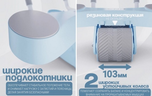 Тренажёр для пресса AB Roller SND голубой