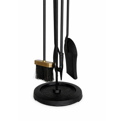 Набор каминный EVEREST K81-АВ античная латунь черный