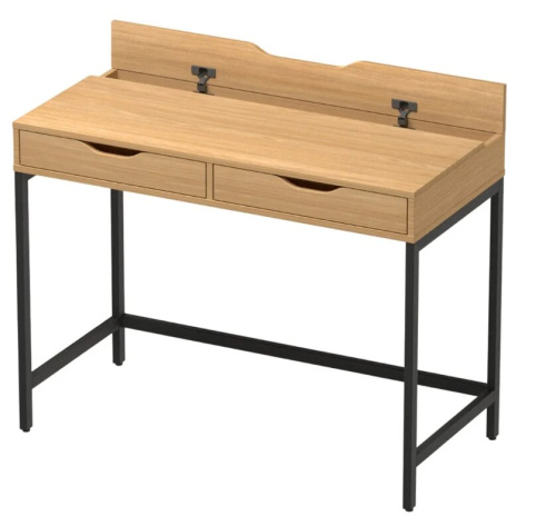 Письменный стол Mio Tesoro Ингар Д 100 100x48x76 дуб скандинавский черный 