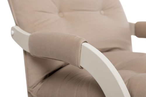 Кресло-маятник Leset Луно слоновая кость Velur V18