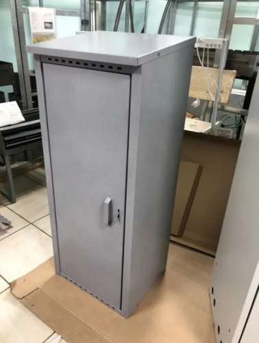 Шкаф для газового баллона одинарный 1х50 л высота 1,4м серый