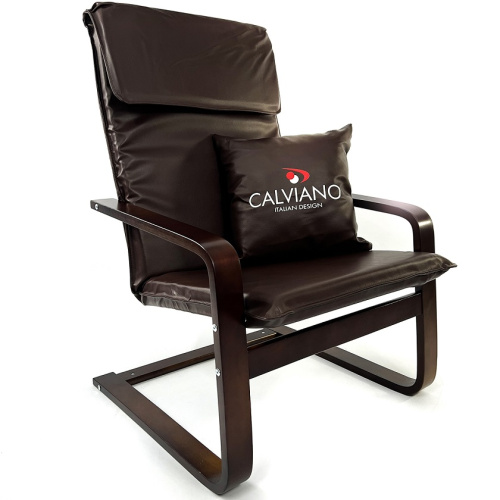 Кресло-качалка Calviano Soft 1 коричневое PU