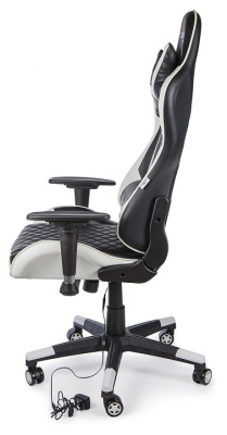 Вибромассажное кресло Calviano 1586 черно-белое 