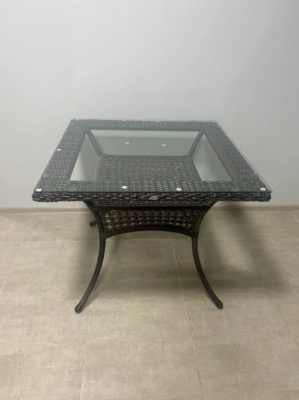 Стол обеденный квадратный DECO 90х90 серо-коричневый