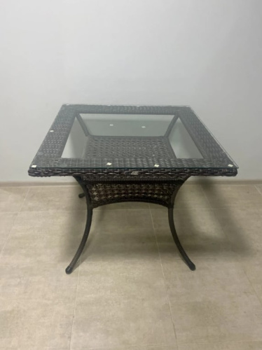 Стол обеденный квадратный DECO 90х90 серо-коричневый