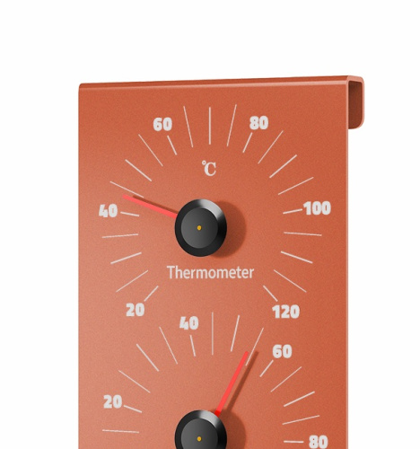 Термогигрометр EVEREST алюминий ORANGE (TG-27)