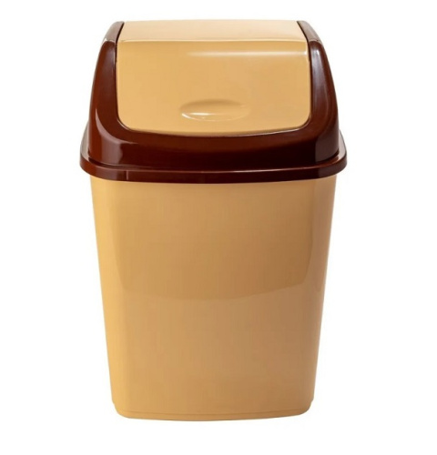 Контейнер для мусора 10 л Ромашка с плавающей крышкой 