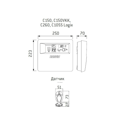 Пульт управления Harvia С150