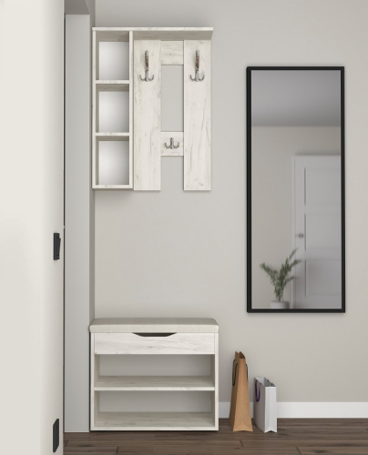 Вешалка настенная Артём-Мебель СН-100.44 дуб крафт белый 