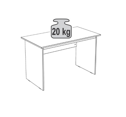Письменный стол Mio Tesoro Кастор 120x65 белый 