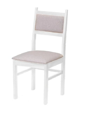 Стул МДК-345 Эмаль белая Рогожка серая Дуб 