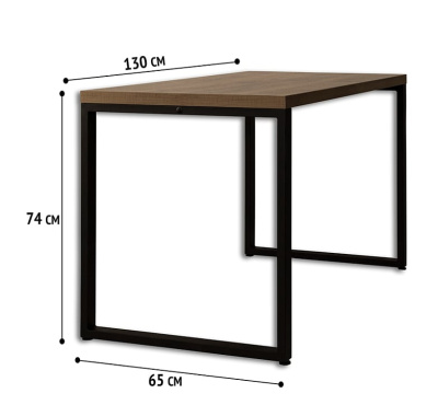 Стол письменный Каир ДТ-6 дуб табачный металл черный 