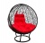 Кресло для отдыха Кокон черный цвет подушки красный