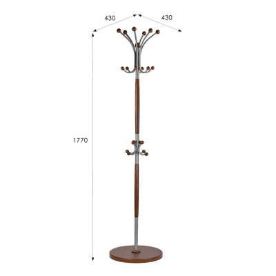 Вешалка напольная Д 1 металлик средне-коричневый 
