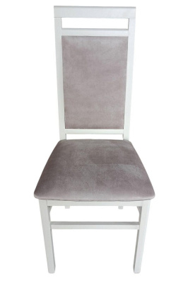 Стул GRAND МДК-191 Эмаль белая Микровелюр бежевый 