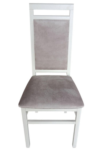 Стул GRAND МДК-191 Эмаль белая Микровелюр бежевый 