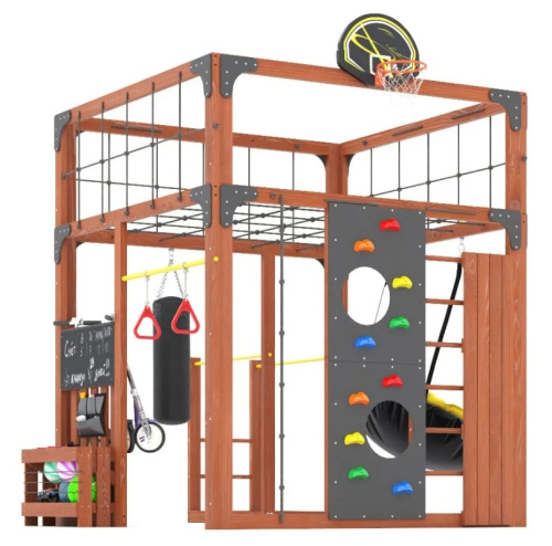 Детская площадка для дачи Савушка КУБ-1 Махагон