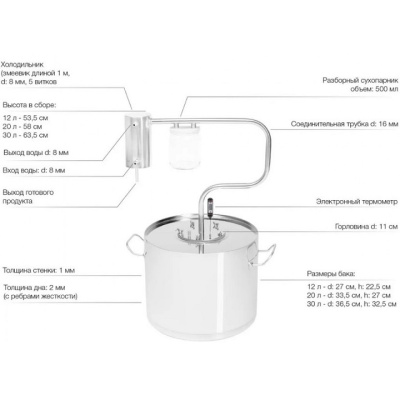 Дистиллятор бытовой Helicon Magnat 30л