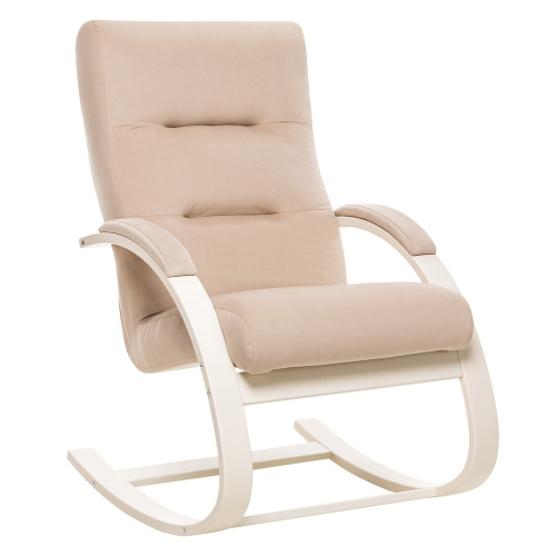Кресло-качалка Leset Милано слоновая кость Velur V18 
