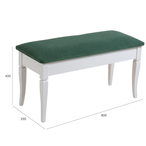 Банкетка Вивальди М зеленый белый 