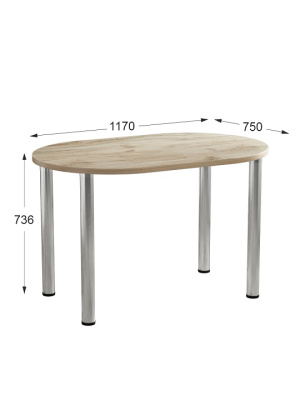Стол обеденный СН-105.02 дуб флагстаф светлый 