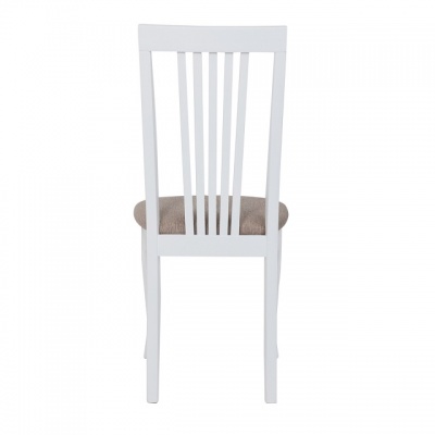 Стул МДК-99 Эмаль белая Ролан коричневый 