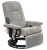 Кресло вибромассажное с пуфом CALVIANO 23 серый плюш 