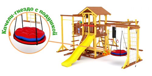 Детская спортивная площадка для дачи Савушка Семейная COMFORT PLUS