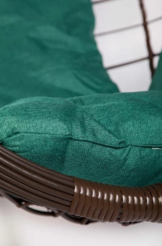Подвесное кресло Скай 04 коричневый подушка зеленый 