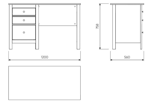Письменный стол Mio Tesoro Сага 120x56 белый 