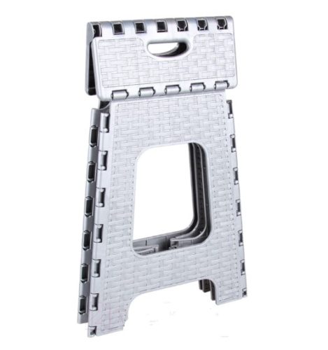 Табурет складной Плетенка большой серый